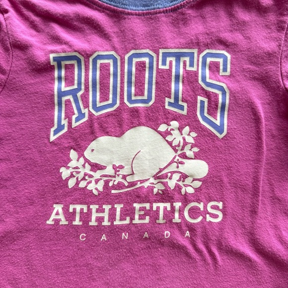 Roots Kids Pink Athletic T-Shirt 4T - Picture 2 of 4